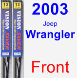 Front Wiper Blade Pack for 2003 Jeep Wrangler - Vision Saver