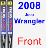 Front Wiper Blade Pack for 2008 Jeep Wrangler - Vision Saver