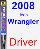 Driver Wiper Blade for 2008 Jeep Wrangler - Vision Saver