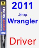 Driver Wiper Blade for 2011 Jeep Wrangler - Vision Saver