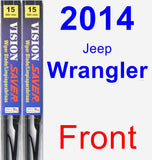 Front Wiper Blade Pack for 2014 Jeep Wrangler - Vision Saver