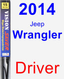 Driver Wiper Blade for 2014 Jeep Wrangler - Vision Saver