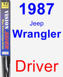 Driver Wiper Blade for 1987 Jeep Wrangler - Vision Saver