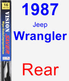 Rear Wiper Blade for 1987 Jeep Wrangler - Vision Saver