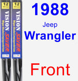 Front Wiper Blade Pack for 1988 Jeep Wrangler - Vision Saver