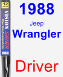 Driver Wiper Blade for 1988 Jeep Wrangler - Vision Saver
