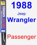 Passenger Wiper Blade for 1988 Jeep Wrangler - Vision Saver