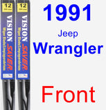 Front Wiper Blade Pack for 1991 Jeep Wrangler - Vision Saver