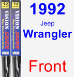 Front Wiper Blade Pack for 1992 Jeep Wrangler - Vision Saver