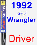 Driver Wiper Blade for 1992 Jeep Wrangler - Vision Saver