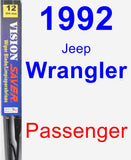Passenger Wiper Blade for 1992 Jeep Wrangler - Vision Saver