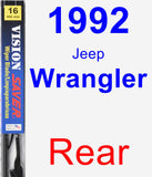 Rear Wiper Blade for 1992 Jeep Wrangler - Vision Saver