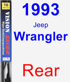 Rear Wiper Blade for 1993 Jeep Wrangler - Vision Saver