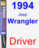 Driver Wiper Blade for 1994 Jeep Wrangler - Vision Saver