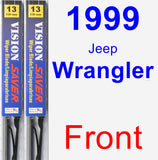 Front Wiper Blade Pack for 1999 Jeep Wrangler - Vision Saver