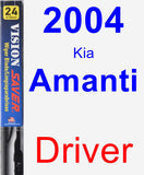 Driver Wiper Blade for 2004 Kia Amanti - Vision Saver