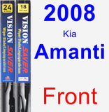 Front Wiper Blade Pack for 2008 Kia Amanti - Vision Saver