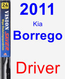 Driver Wiper Blade for 2011 Kia Borrego - Vision Saver