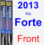 Front Wiper Blade Pack for 2013 Kia Forte - Vision Saver