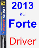 Driver Wiper Blade for 2013 Kia Forte - Vision Saver