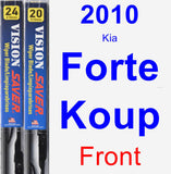 Front Wiper Blade Pack for 2010 Kia Forte Koup - Vision Saver