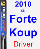 Driver Wiper Blade for 2010 Kia Forte Koup - Vision Saver