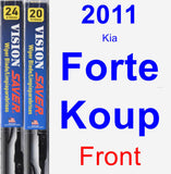 Front Wiper Blade Pack for 2011 Kia Forte Koup - Vision Saver