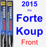 Front Wiper Blade Pack for 2015 Kia Forte Koup - Vision Saver