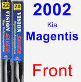 Front Wiper Blade Pack for 2002 Kia Magentis - Vision Saver