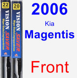 Front Wiper Blade Pack for 2006 Kia Magentis - Vision Saver