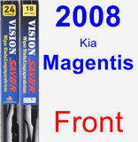 Front Wiper Blade Pack for 2008 Kia Magentis - Vision Saver