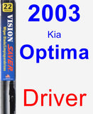 Driver Wiper Blade for 2003 Kia Optima - Vision Saver