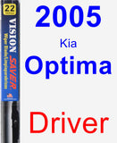 Driver Wiper Blade for 2005 Kia Optima - Vision Saver