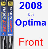 Front Wiper Blade Pack for 2008 Kia Optima - Vision Saver