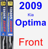 Front Wiper Blade Pack for 2009 Kia Optima - Vision Saver