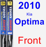 Front Wiper Blade Pack for 2010 Kia Optima - Vision Saver