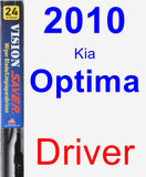 Driver Wiper Blade for 2010 Kia Optima - Vision Saver