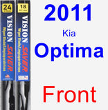 Front Wiper Blade Pack for 2011 Kia Optima - Vision Saver