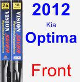 Front Wiper Blade Pack for 2012 Kia Optima - Vision Saver