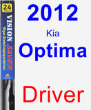 Driver Wiper Blade for 2012 Kia Optima - Vision Saver
