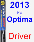 Driver Wiper Blade for 2013 Kia Optima - Vision Saver