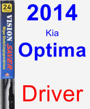 Driver Wiper Blade for 2014 Kia Optima - Vision Saver