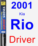 Driver Wiper Blade for 2001 Kia Rio - Vision Saver