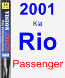 Passenger Wiper Blade for 2001 Kia Rio - Vision Saver