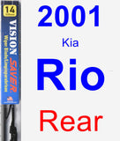 Rear Wiper Blade for 2001 Kia Rio - Vision Saver