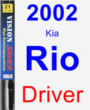Driver Wiper Blade for 2002 Kia Rio - Vision Saver