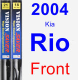 Front Wiper Blade Pack for 2004 Kia Rio - Vision Saver