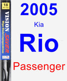 Passenger Wiper Blade for 2005 Kia Rio - Vision Saver