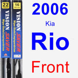 Front Wiper Blade Pack for 2006 Kia Rio - Vision Saver