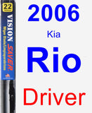 Driver Wiper Blade for 2006 Kia Rio - Vision Saver